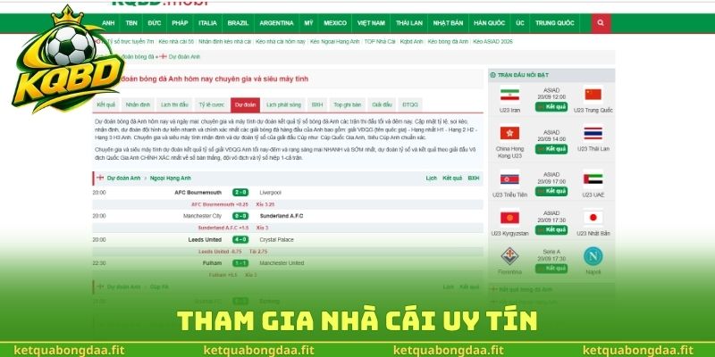 Tham gia nhà cái uy tín